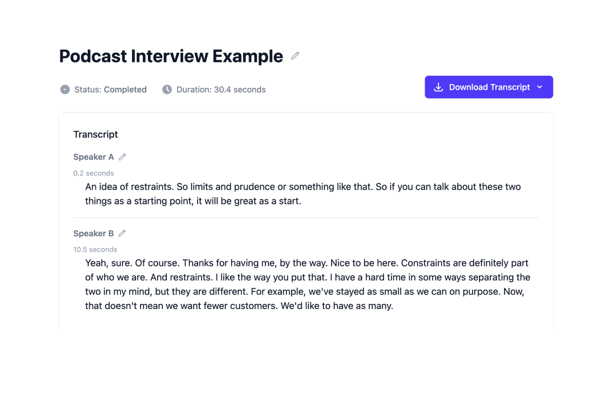 Transcription Service